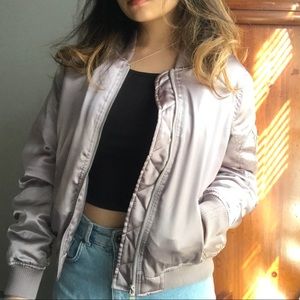 Satin Bomber Jacket